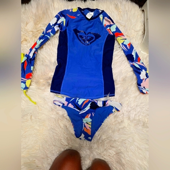 Roxy Multicolor Floral Swim Set - Picture 1 of 2
